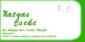 matyas cseke business card
